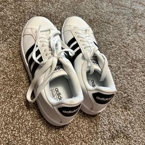 Adidas Classic White and Black Sneakers
